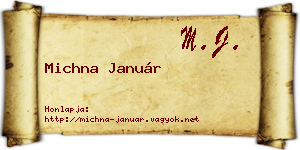 Michna Január névjegykártya